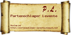 Partenschlager Levente névjegykártya